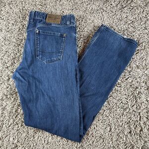 Robert Graham Jeans Mens 38 Blue Denim Classic Yates Stretch Straight Logo Trim